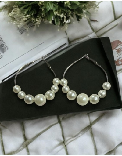Pearl Hoop Earrings