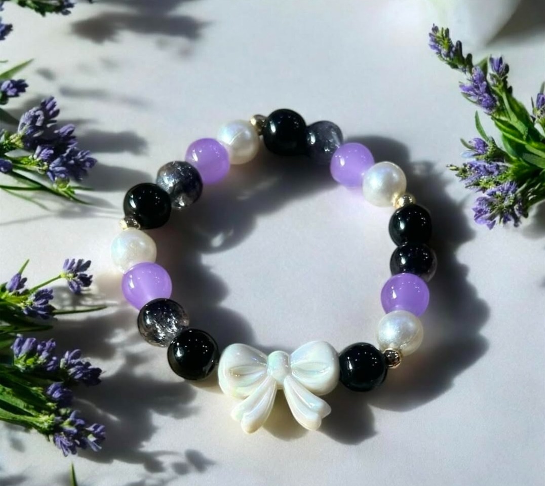 Lavender Bow Bracelet