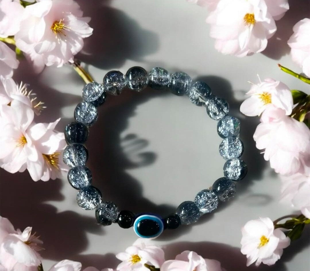 Crystal Black Evil Eye Bracelet