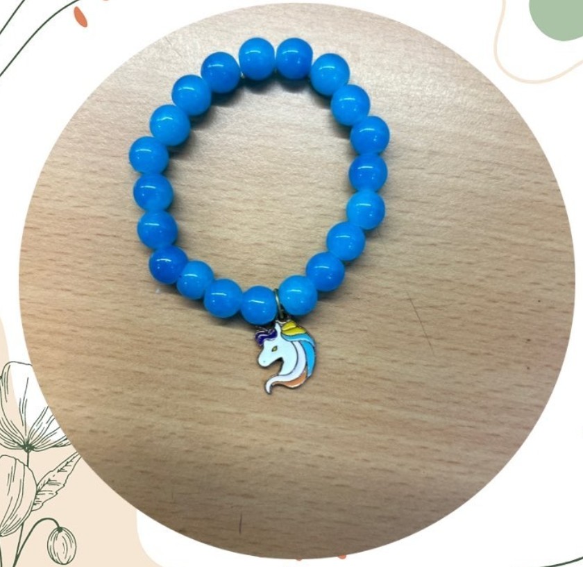 Blue Unicorn Charm Bracelet