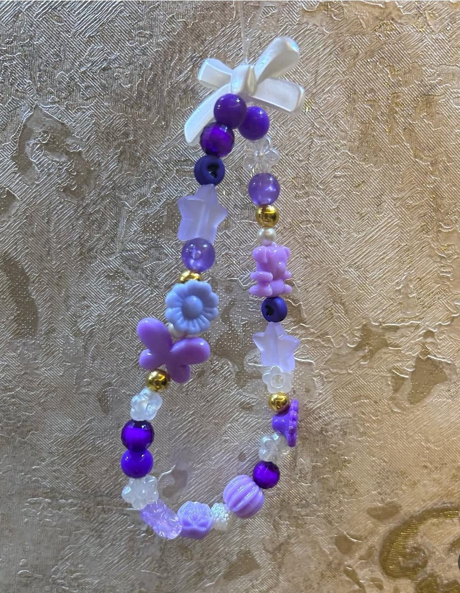Multicolour Dreamy Phone Charm-Purple